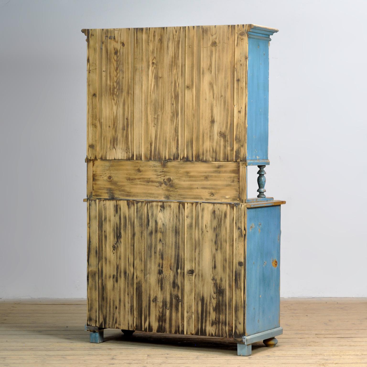 Armoire de cuisine en pin massif, années 1900 en vente 9