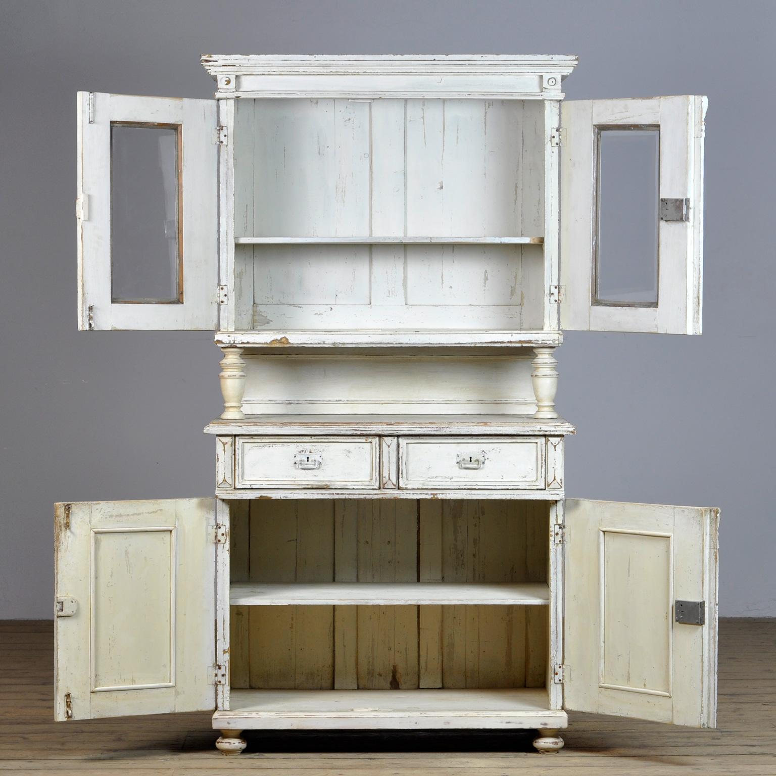 Rustique Armoire de cuisine en pin massif, années 1920 en vente