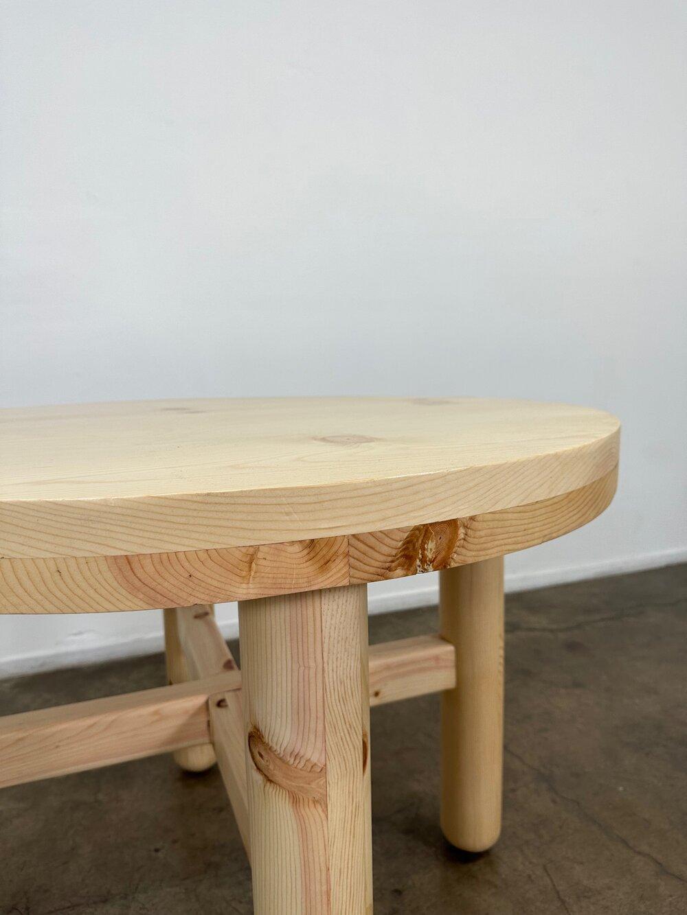 Wood Solid Pine Large Bistro table For Sale