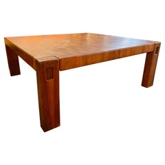 Solid Pine Rolf Middelboe & Gorm Lindum Parquetry Danish Modern Coffee Table