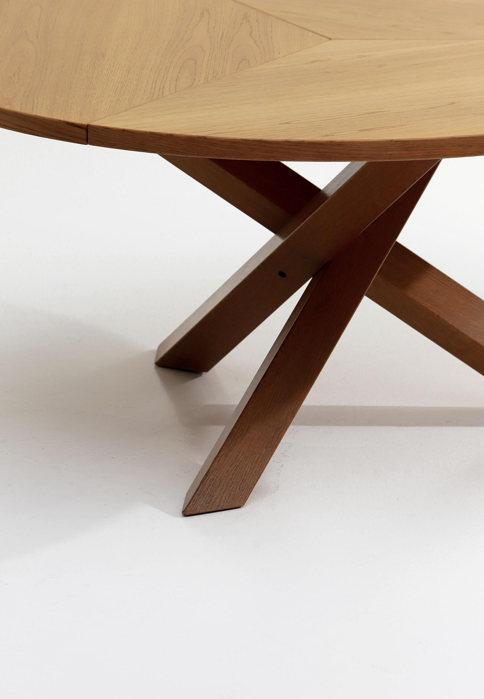 Solid Pine Round Dining Table by Gerard Geytenbeek 3