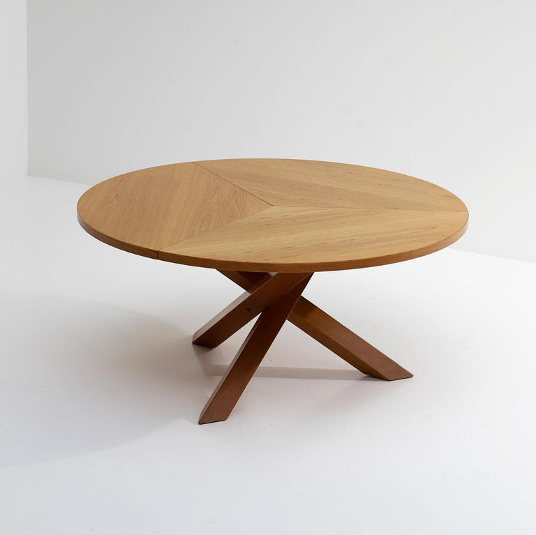 Solid Pine Round Dining Table By Gerard Geytenbeek At 1stdibs