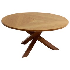 Solid Pine Round Dining Table by Gerard Geytenbeek