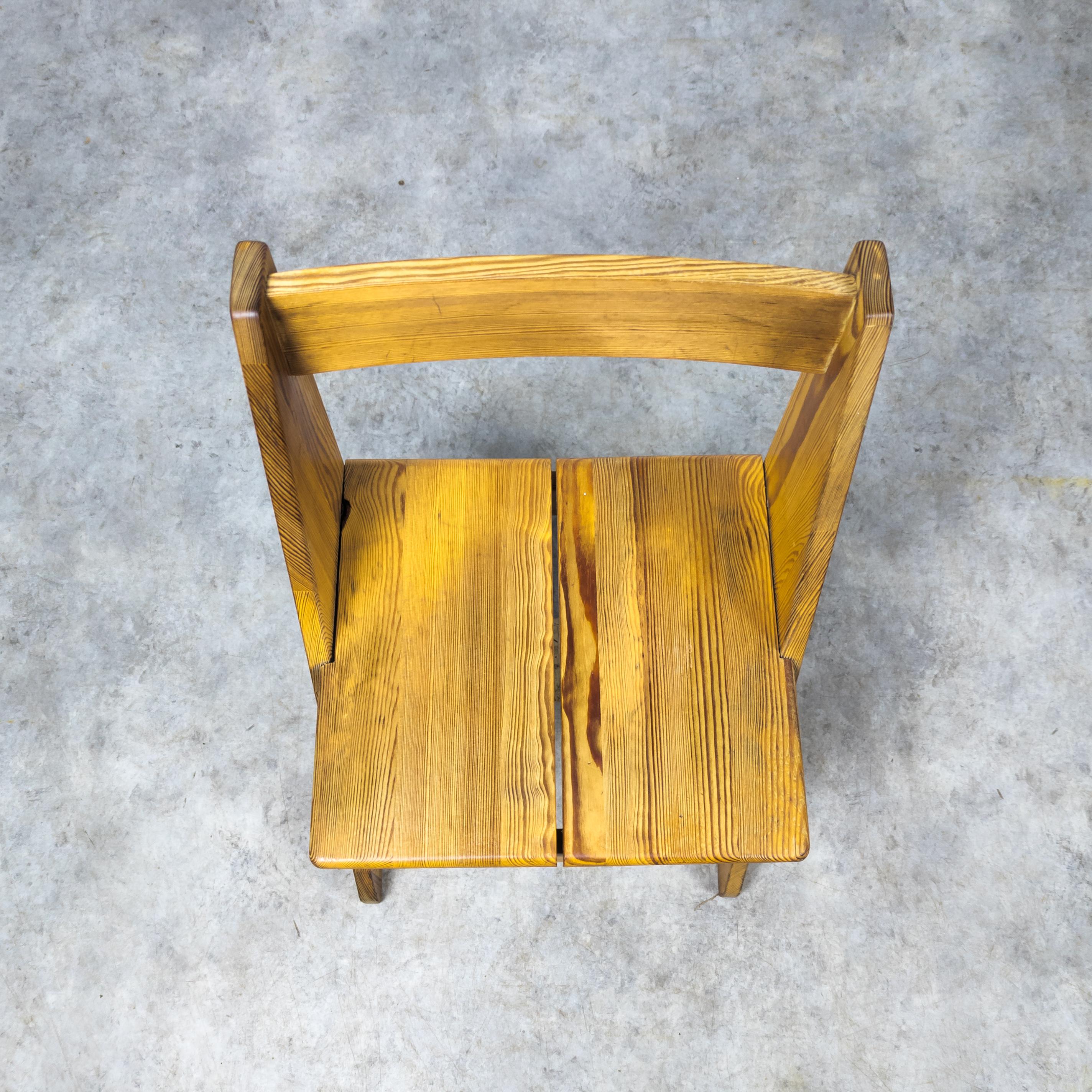 Solid pine sculptural chair by Gilbert Marklund for Furusnickarn For Sale 3