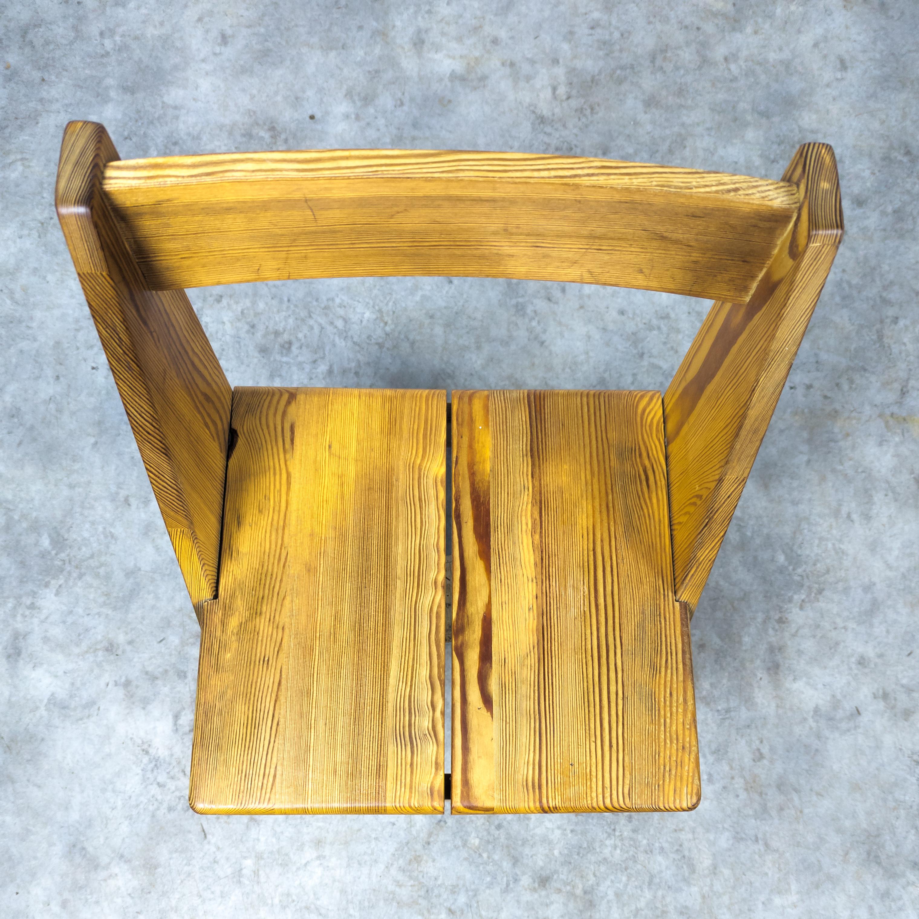Solid pine sculptural chair by Gilbert Marklund for Furusnickarn For Sale 5