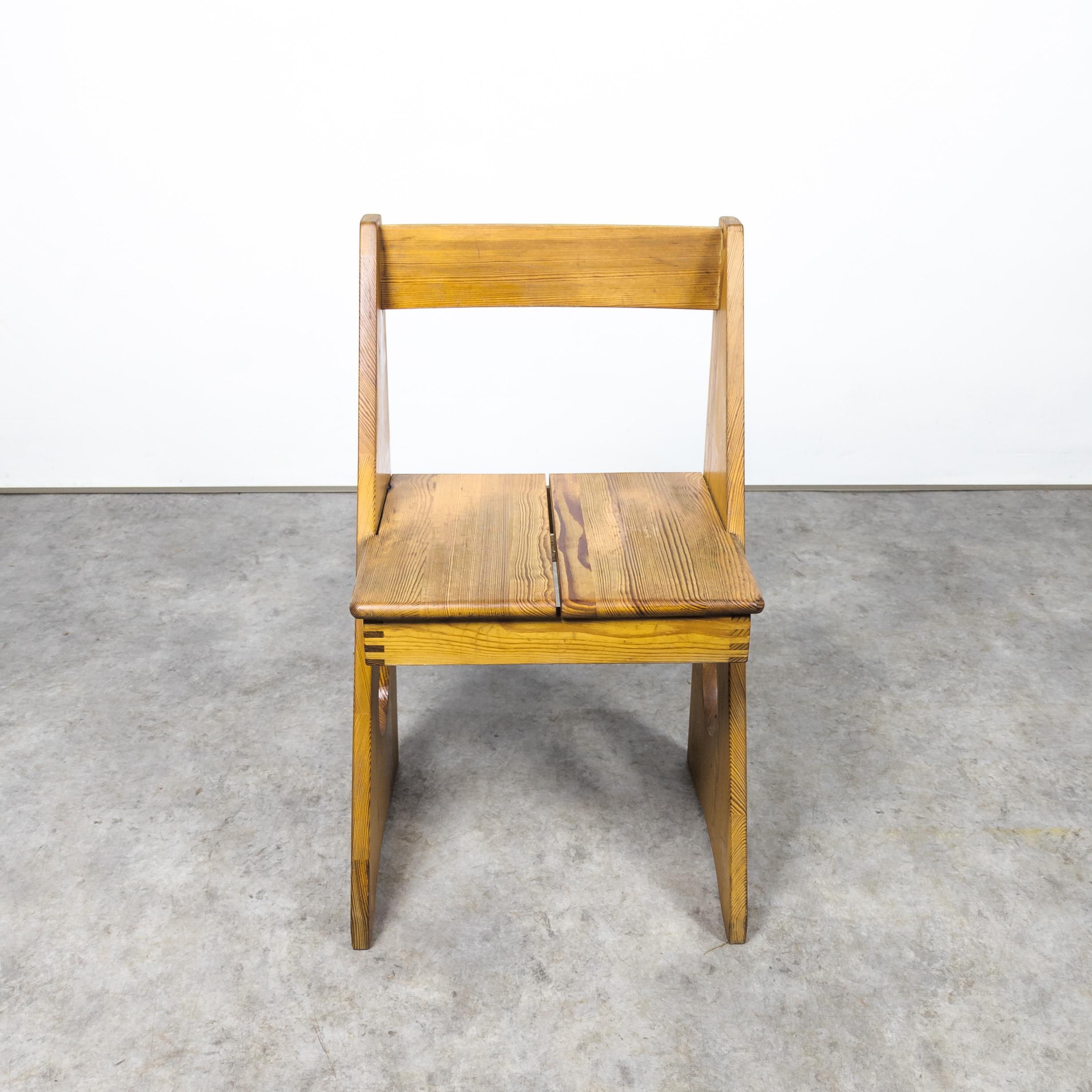 Late 20th Century Solid pine sculptural chair by Gilbert Marklund for Furusnickarn For Sale