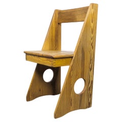 Retro Solid pine sculptural chair by Gilbert Marklund for Furusnickarn