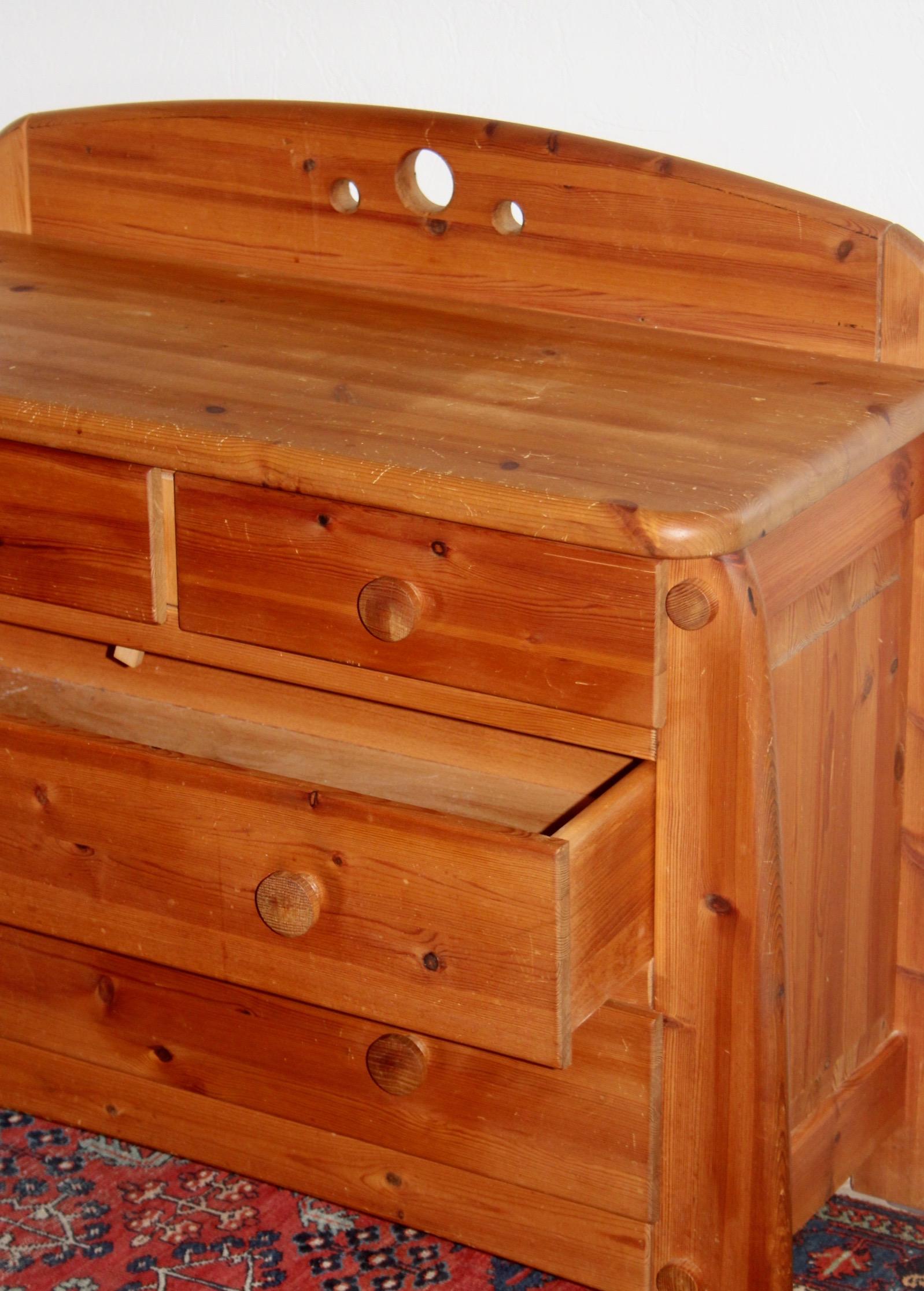 solid pine secretary chest  by WASA, Germany 1990s 5
