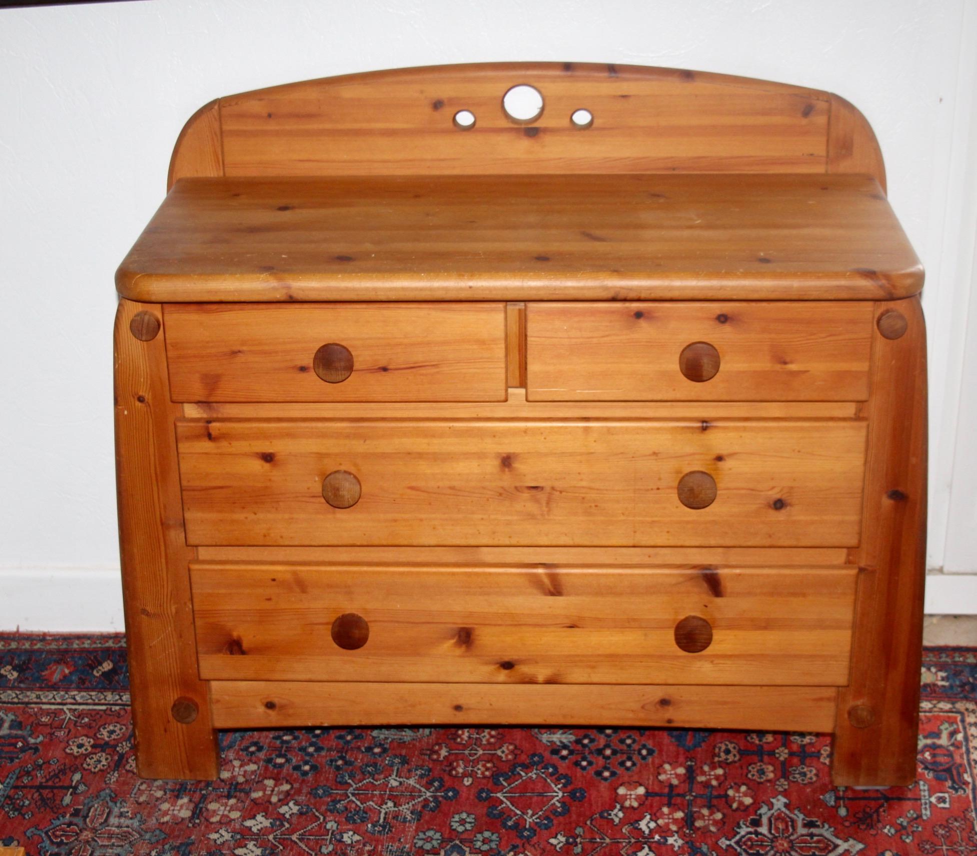 solid pine secretary chest  by WASA, Germany 1990s For Sale 2