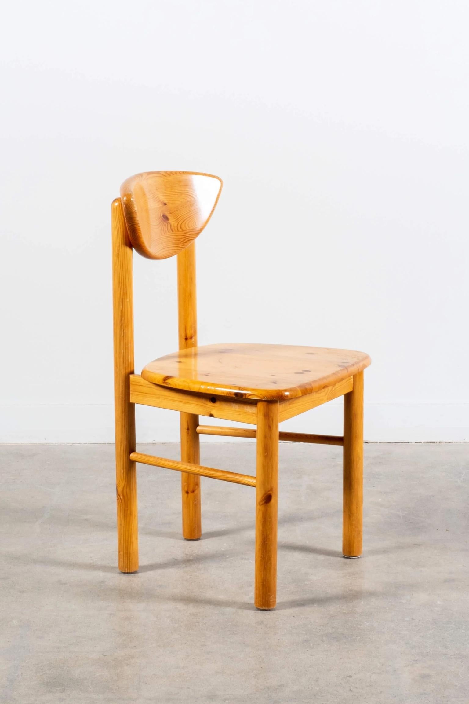 Post-Modern Solid Pine Side Chair by Rainer Daumiller for Hirtshals Savvaerk For Sale