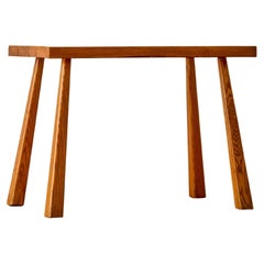 Solid Pine Side Table selected by Charlotte Perriand for Les Arcs C. 1960