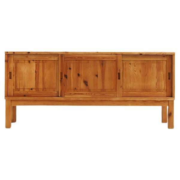 Solid Pine Sideboard with a Simple, Strong and Sturdy Look For Sale
