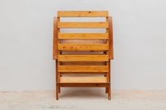 Folding-Sessel aus massivem Kiefernholz, 1950er Jahre