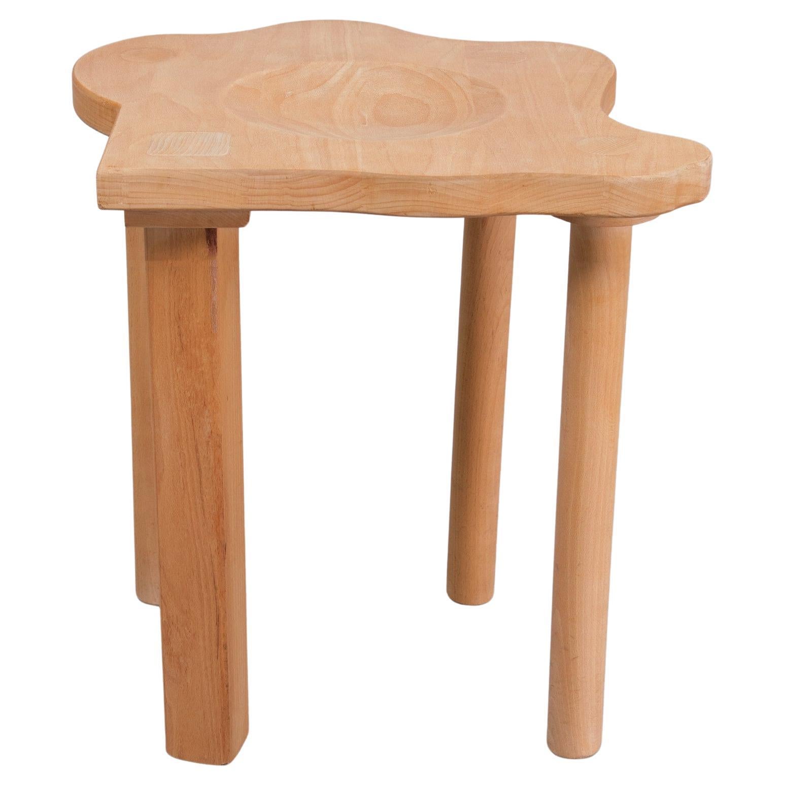 Very nice Post Modern solid Oak stool . Manufactured  by E.R.A. Herbstb 
1980s Germany .