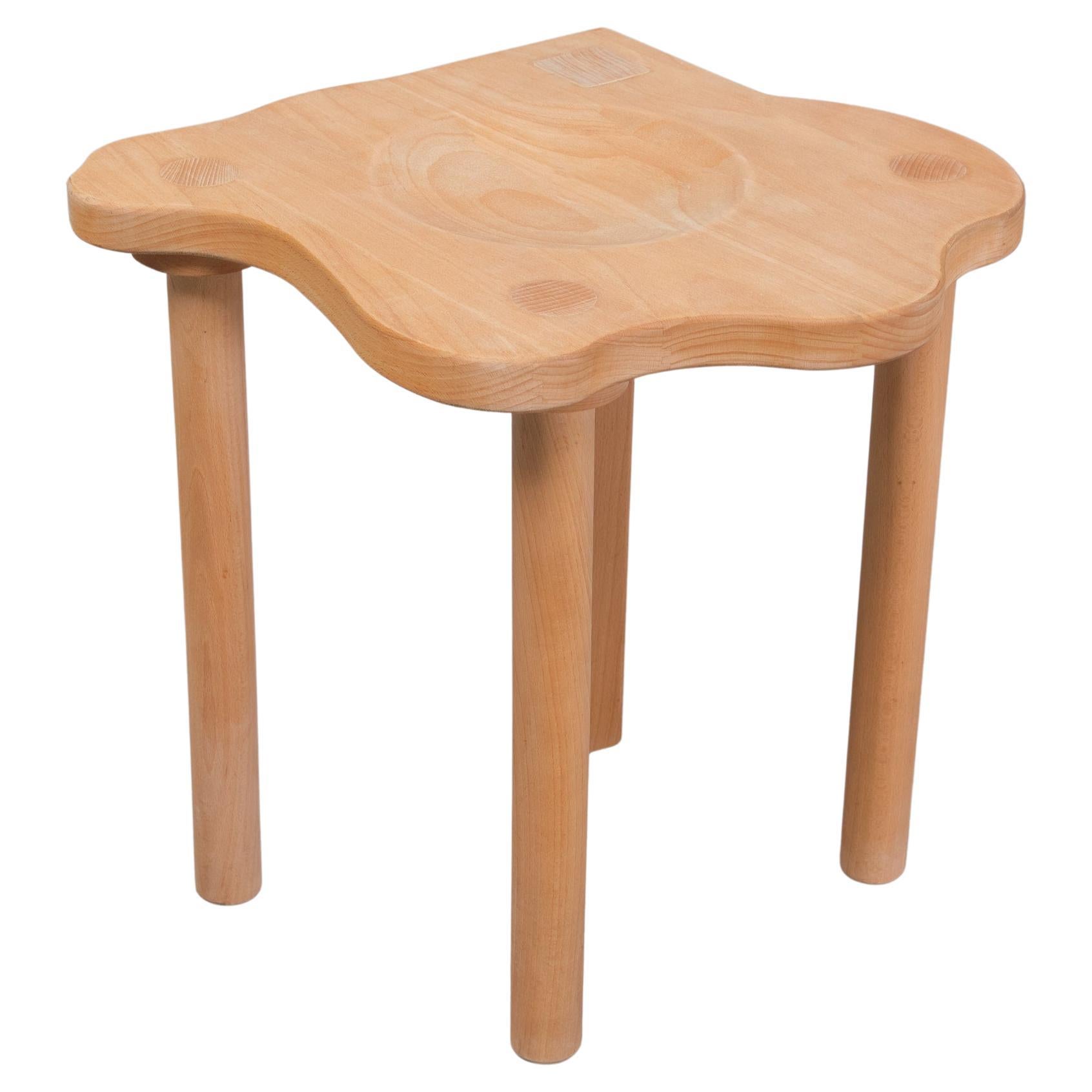 Post-Modern Solid Pine  Stool by Era Herbstb  1980s Germany  For Sale