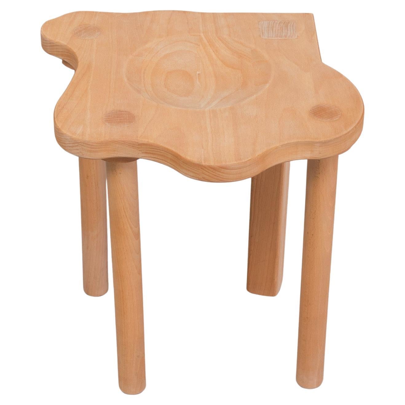 Solid Pine  Stool by Era Herbstb  1980s Germany  For Sale