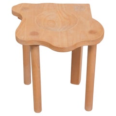 Solid Pine  Stool by Era Herbstb  1980s Germany 