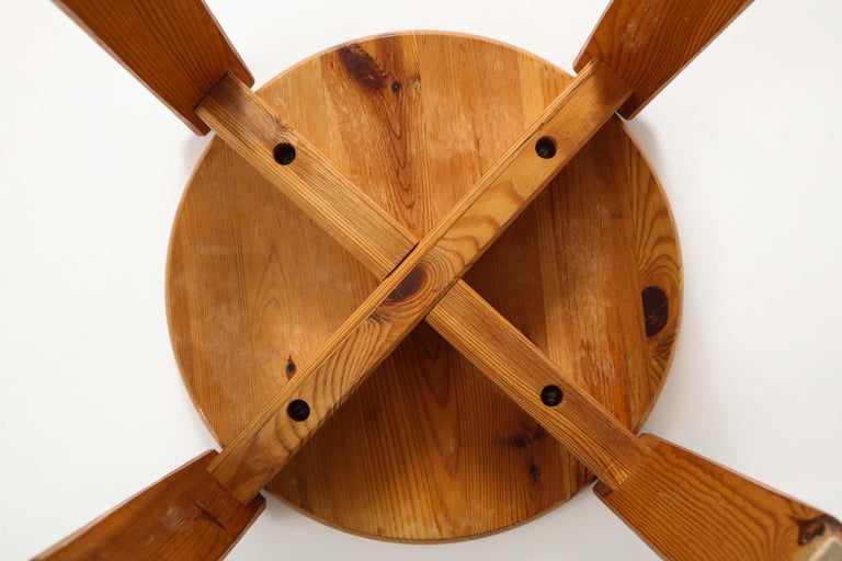 Solid Pine Stool, France, c. Mid-20th Century For Sale 3
