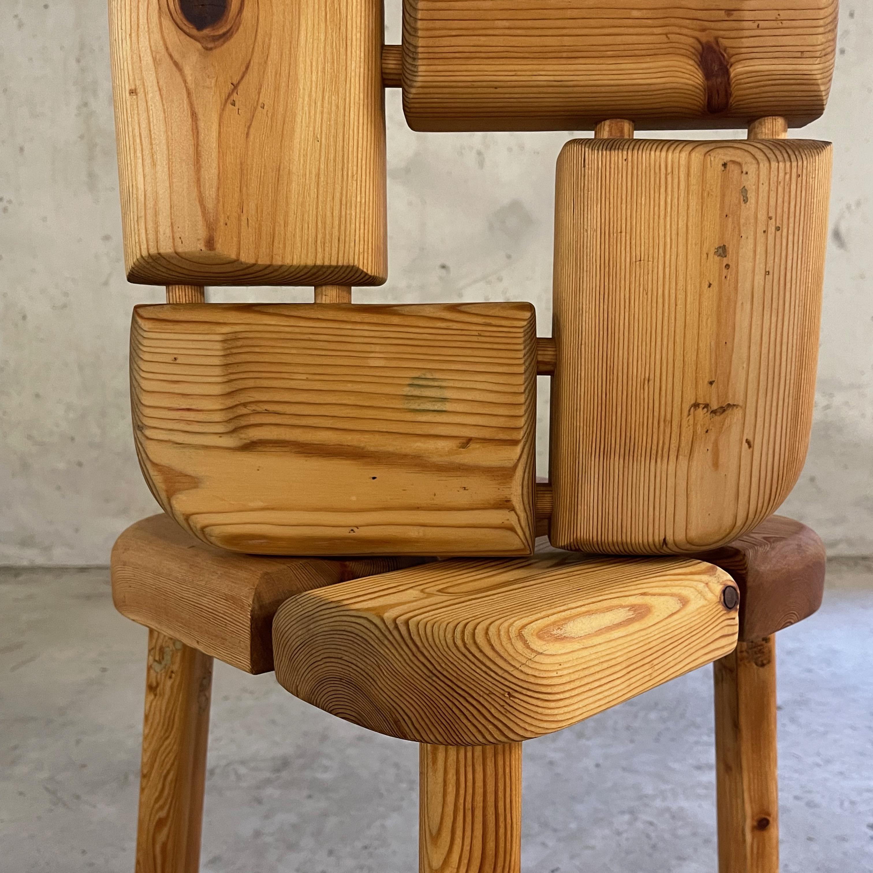 Solid Pine Stools, Finnsauna Lagerholm, Finland, 1960's In Good Condition For Sale In La Tour-de-Peilz, CH