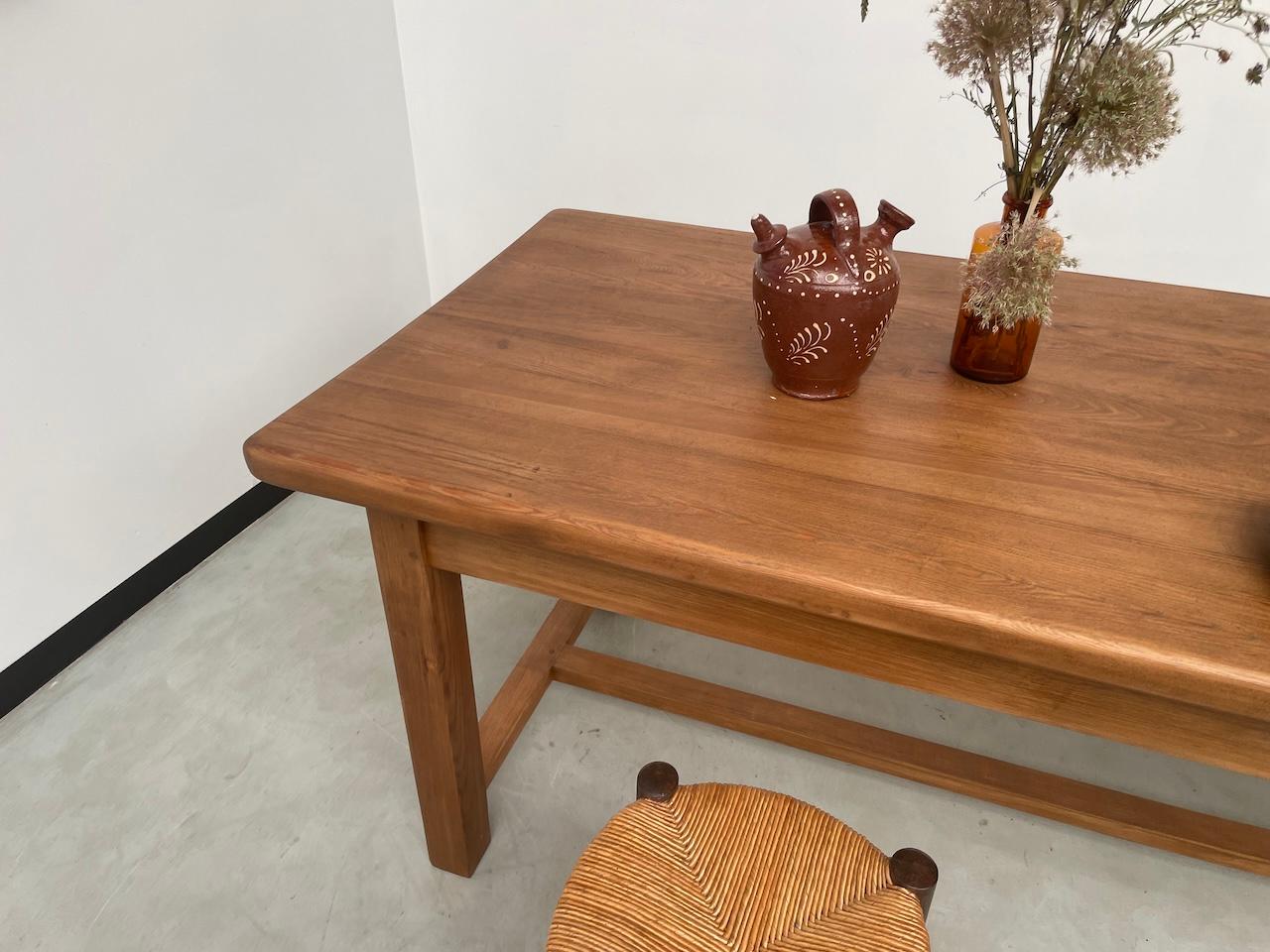 Table en pin massif avec sa rallonge, France 1950s en vente 10