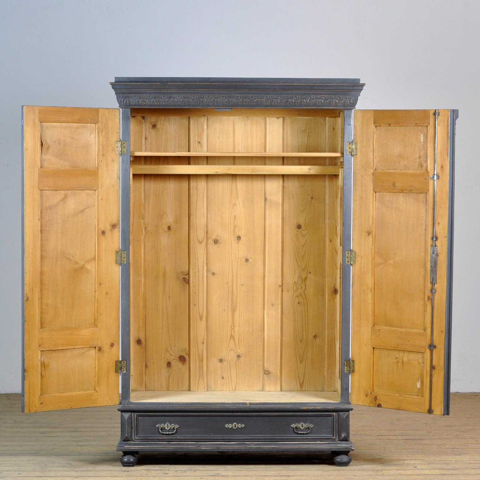 Painted Solid Pine Wardrope, 1920's For Sale