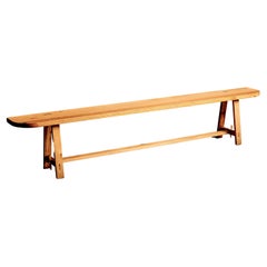 Solid Pinewood Bench originating from a former Monastery