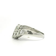 Solid Platinum 1.04ctw Brilliant Marquise Cut Diamond V Chevron Band Ring