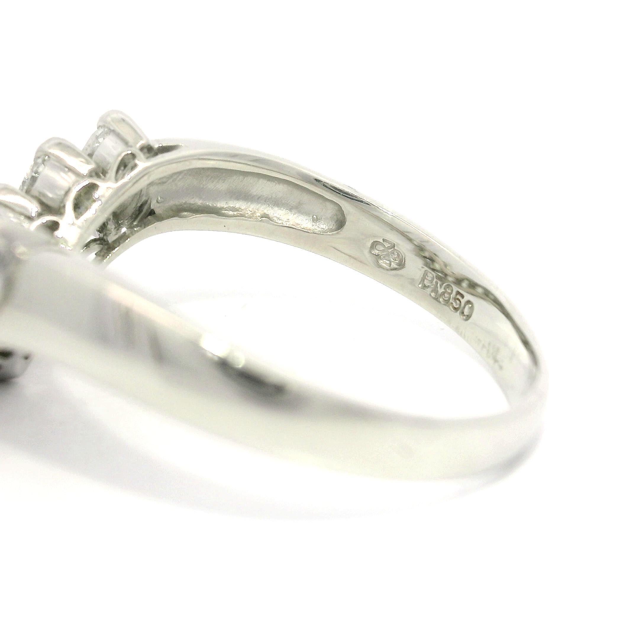 Massiv Platin 1,04ctw Brillant Marquise Cut Diamant V Chevron Band Ring Damen im Angebot