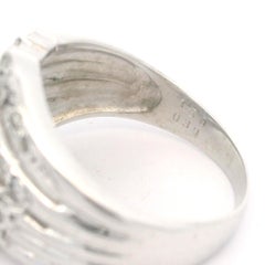 Breiter Bandring aus massivem Platin mit 1,80 Karat ovalem Saphir und Diamant 12,9 mm