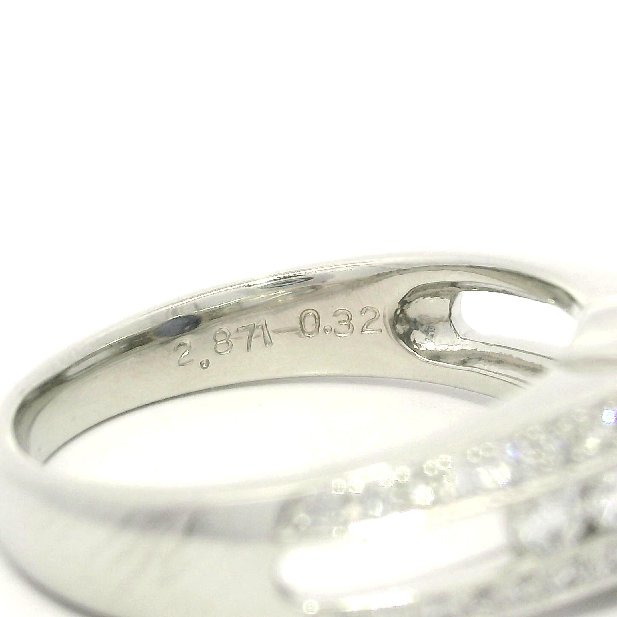 Anello in platino massiccio da 3,19 carati con zaffiro fine e diamante a lati aperti in vendita 1