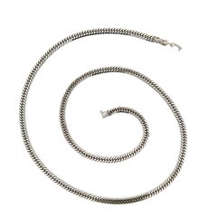 Solid Platinum 4.2mm Wide 22" Long Curb Cuban Link Chain Necklace
