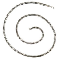 Solid Platinum 4.2mm Wide 22" Long Curb Cuban Link Chain Necklace