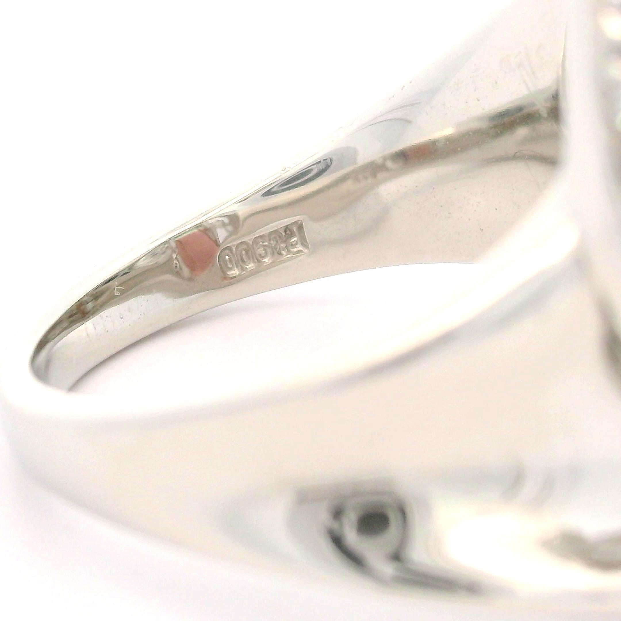Solid Platin 5,7 Karat Smaragdschliff Wassermelon-Turmalin mit Diamant Chunky-Ring im Zustand „Hervorragend“ im Angebot in Montclair, NJ