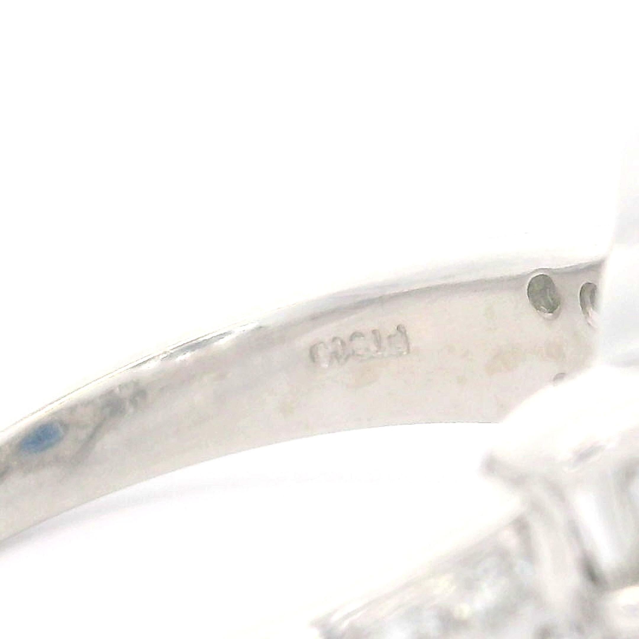 Solid Platinum GIA 2.52ctw Royal Blue Sapphire & Diamond Cocktail Ring For Sale 6