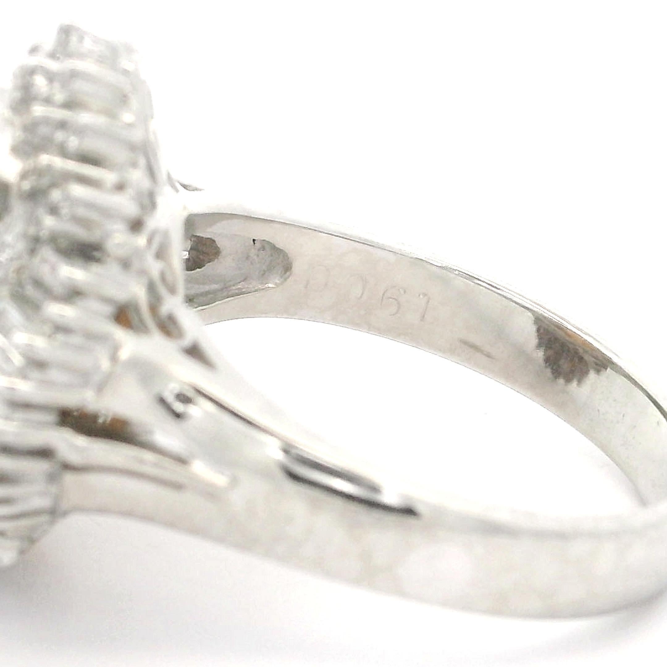 Solide Platin hohe Qualität 4,82ctw Opal & Diamant Ballerina Cocktail Ring im Angebot 1