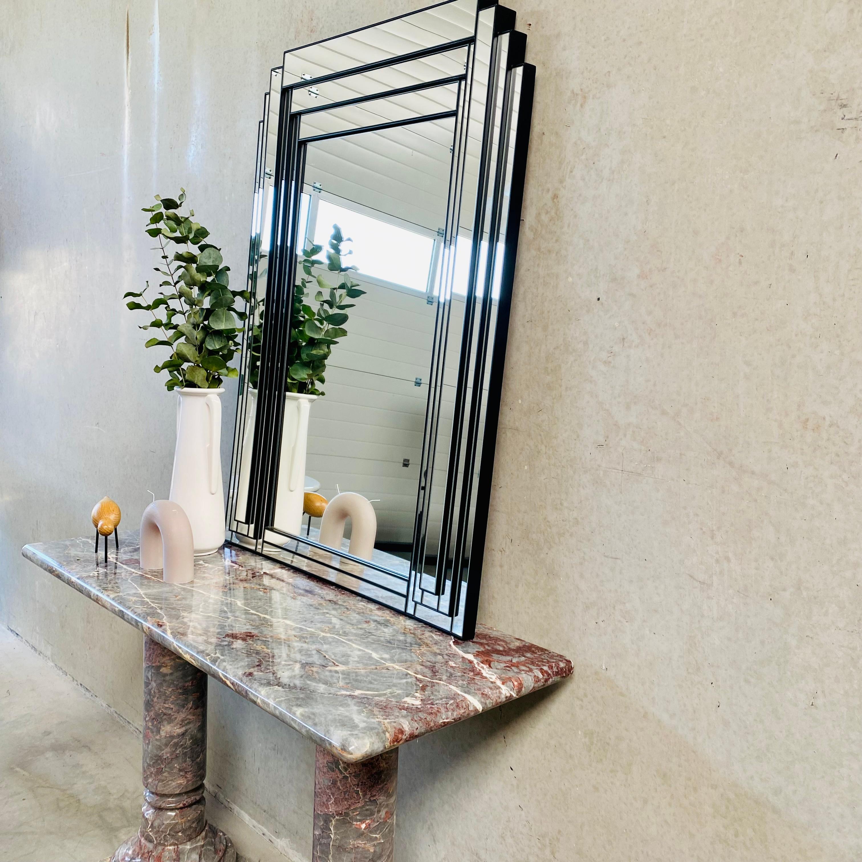 Solid Polished Salome Marble Console Table, Italy, 1980s 4