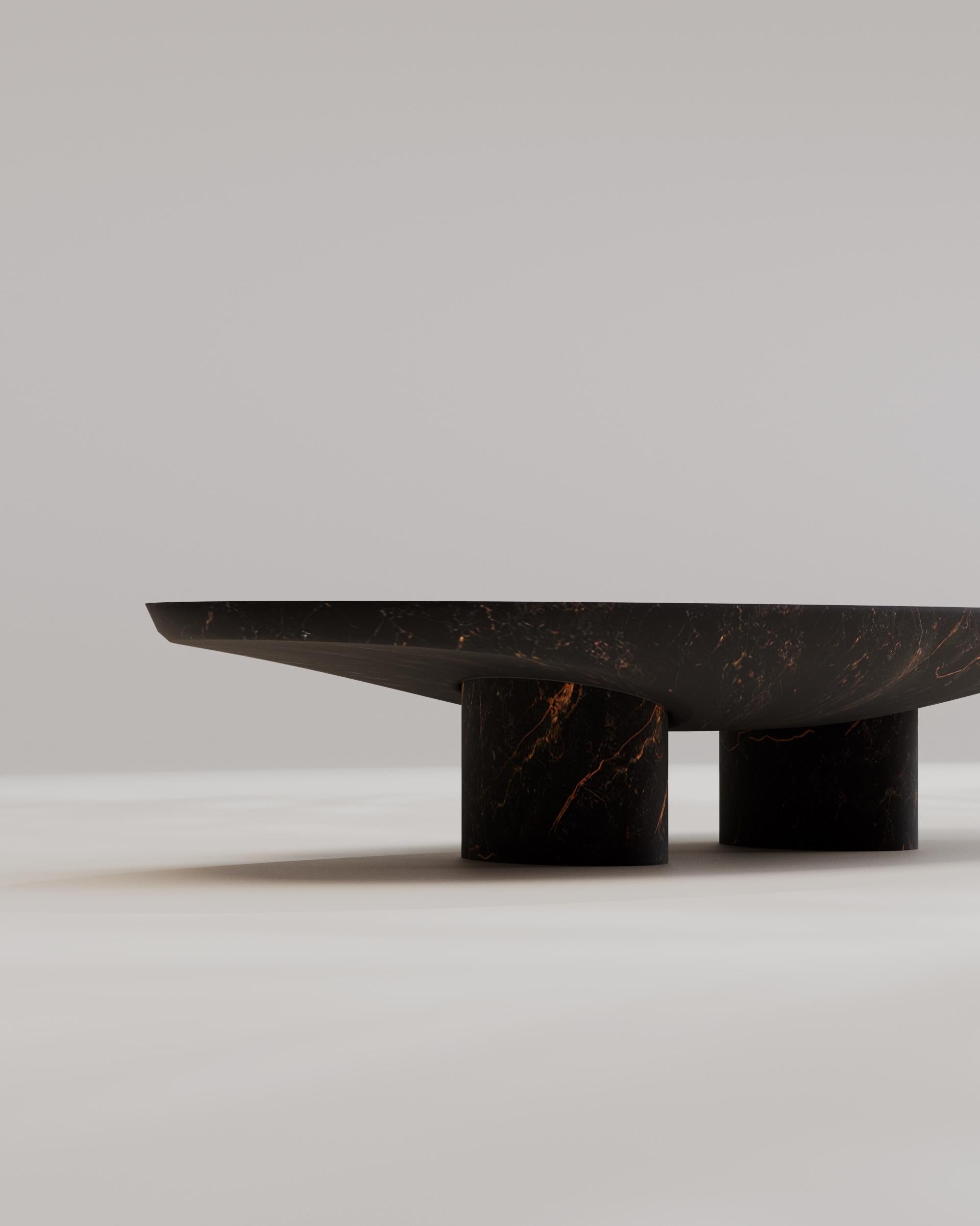 Italian Solid Port Saint Laurent Abraccio Oval Coffee Table 160 by Studio Narra For Sale