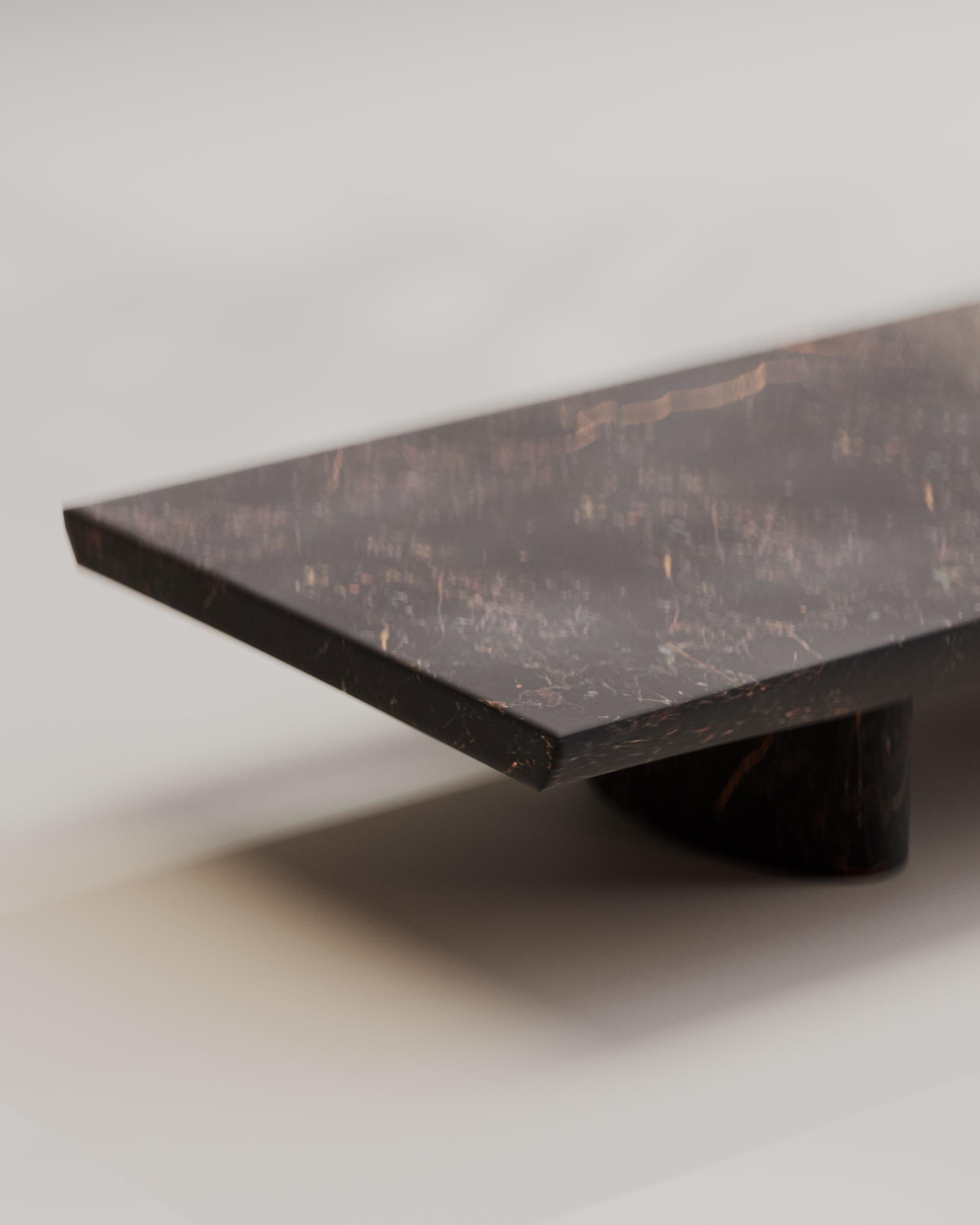 Hand-Crafted Solid Port Saint Laurent Abraccio Rectangular Coffee Table 140 by Studio Narra For Sale