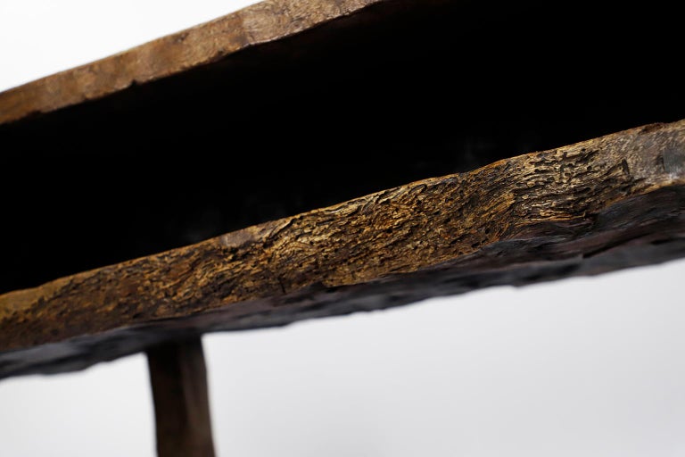 Wood Solid Primitive Mesquite Bench