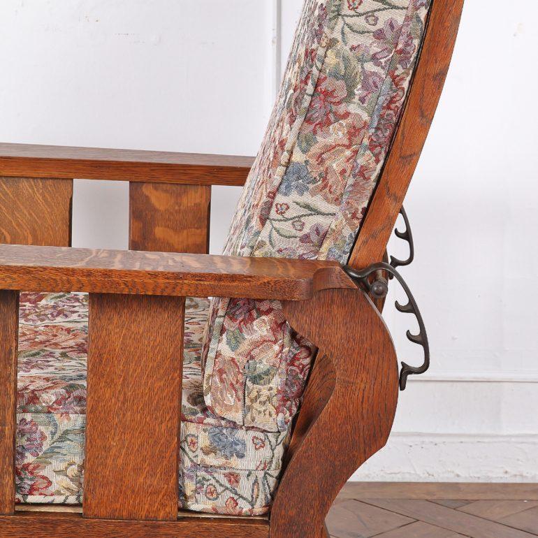 Upholstery Solid Quarter-Sawn Oak Morris Chair