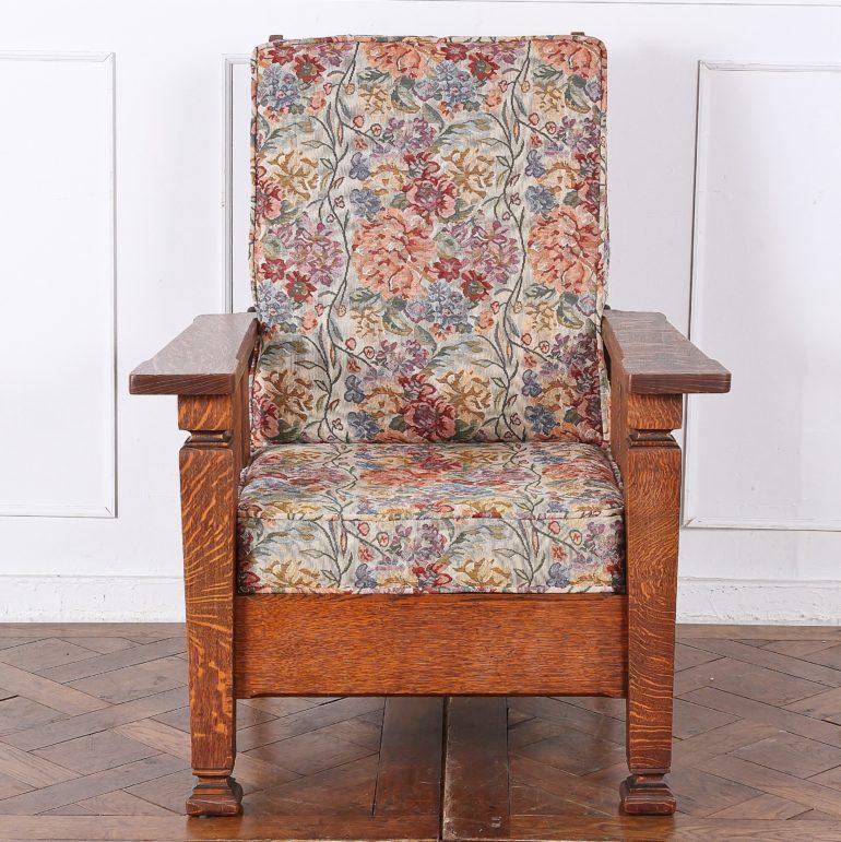 Solid Quarter-Sawn Oak Morris Chair 3