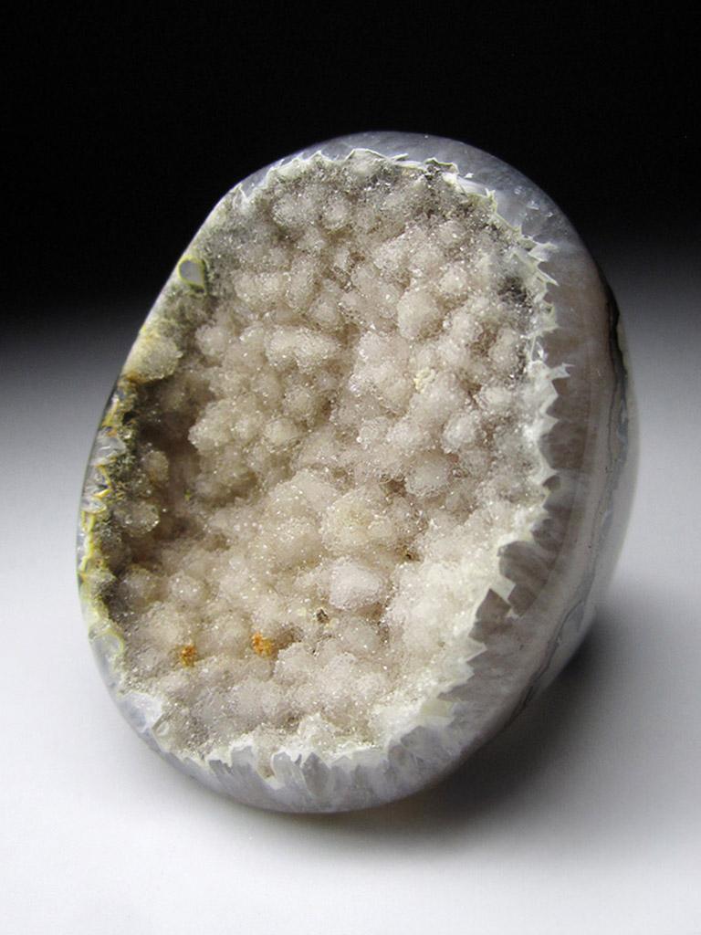 Bague en quartz massif Cristal de roche Cristaux de quartz brut Ivoire Beige Unisexe en vente