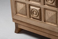 Solid Raw Oak Sideboard, France, 1940s