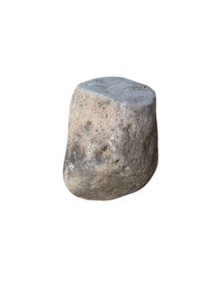 Solid River Stone Side Table from Java, Indonesia