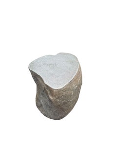 Solid River Stone Side Table from Java, Indonesia