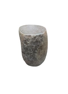 Solid River Stone Side Table from Java, Indonesia