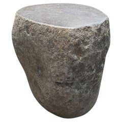 Solid River Stone Side Table from Java, Indonesia