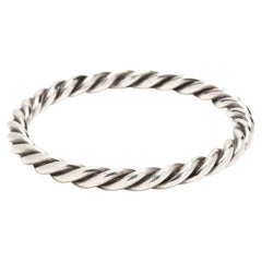 Solid Rope Twist Bangle Bracelet, Sterling Silver, Stackable