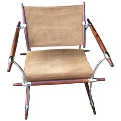 Solid Rosewood and Chrome 'Stick' Chair by Jens Quistgaard for Nissen Langea