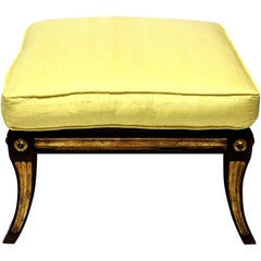 Solid Rosewood and Parcel-Gilt Stool